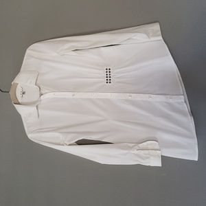 Cabi Embellished Asymmetrical Button Up Shirt